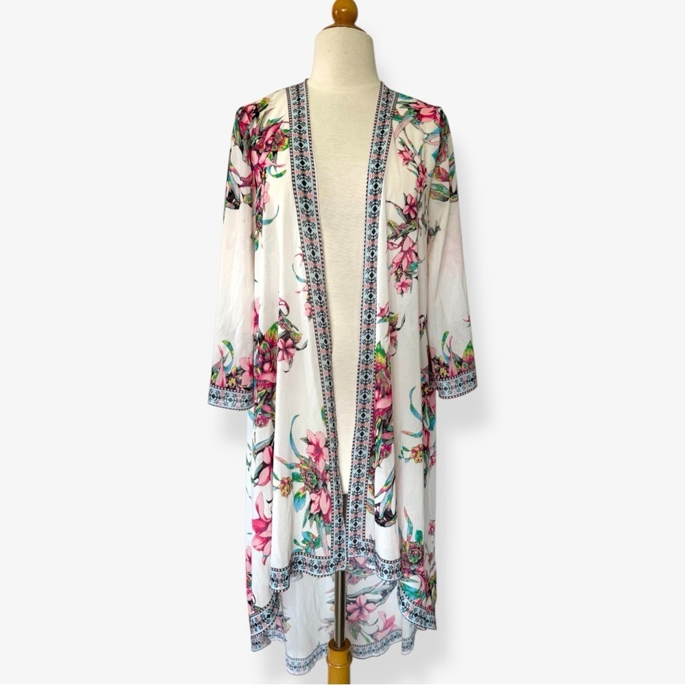 Flying Tomato Floral cover-up Kimono open front